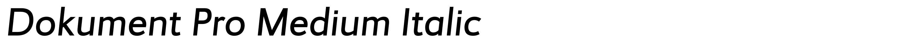 Dokument Pro Medium Italic
